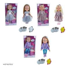 Кукла 40см RT230C-B/C/E с животным и аксесс.3в.кор.44,5*10,5*23,5 