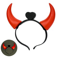 Обруч з ріжками на Хелловін світло на батарейках (96)