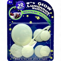 Неоновые (люминесцентные) наклейки "Космос" (7 шт)