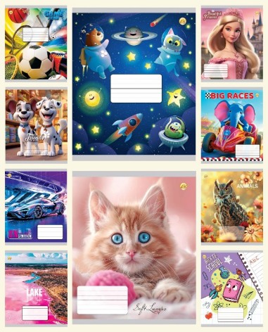 Тетрадь 12 арк.клетка Твердая ТА51100 Микс 1, 25/600, 10к. цена за 25 шт.