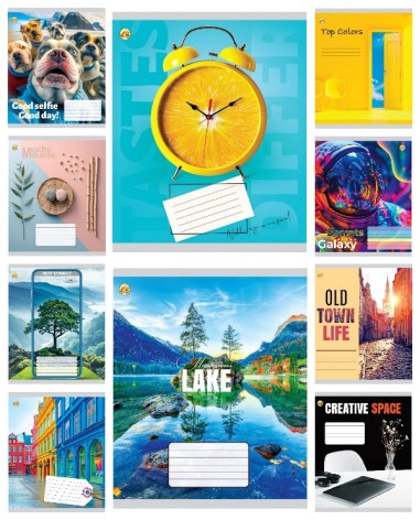 Зошит 60 арк. лінія Тверда 52600 МІКС1, 10/160, 10к. ціна за 10 шт.