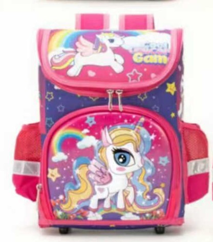 Рюкзак школьный каркасный 3D принт, 1 отделение, 3 кармана, ортопедическая спинка, в п/е 