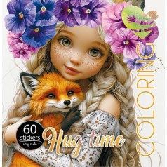 Розмальовка 200х200мм,100г, 8арк.,4+4,книжкове відкриття,2 скоби диз.24162