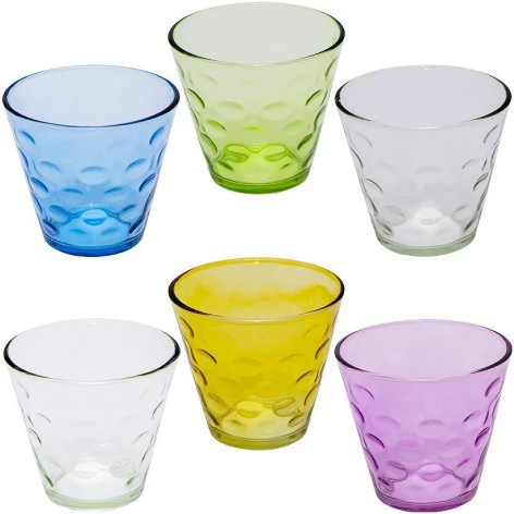 Стакан скло кольоровий 200мл XCYDB 6 шт. в уп. //