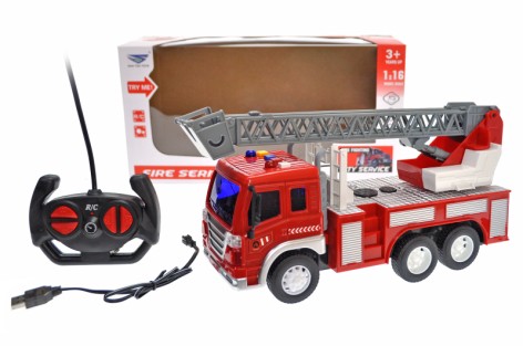 Радіокерований пожежна машина, аккумулятор, в коробці 36,5*13*19,3 см