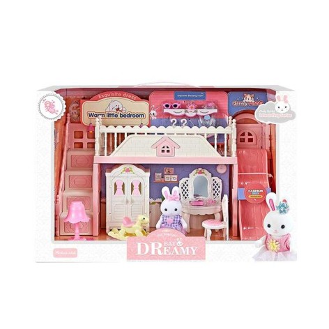 Ігровий будиночок з флоксовими фігурками меблями та аксесуарами