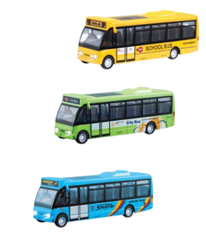 Автобус инерционный игрушечный, озвученный, со светом, 3 цвета