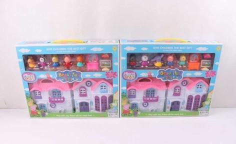 Будиночок 2 види, фігурки героїв, меблі, звук, підсвічування, наліпки, кор. 