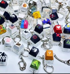 Антістрес-брелок "Кейкап" 1 кнопка , мікс видів //