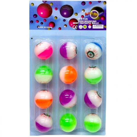 Мячик стрибунец 4,5 см (12шт на листе)