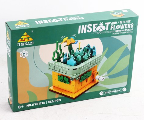 УЦЕНКА 20% Конструктор  #1-4 “Квіти й Комашки”, рухливі елементи, /18/72/4шт в кор.