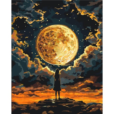 Картина по номерах з фарбами металік 