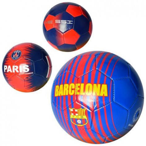 Мяч футбольный размер 2, мини, ПВХ, 120-140г, клубы, 3 вида