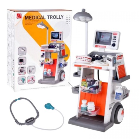 Лечебный стол стоматолог с аксесс.батар.муз.світ.кор.43*15*33 см.