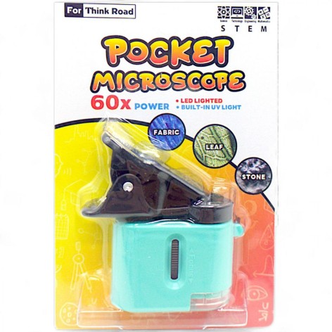 Микроскоп карманный (брелок), бирюзовый.