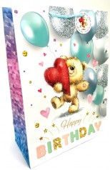 Подарунковий пакет 157грм, матова ламінація, 33x45x15см по 4шт в уп. //