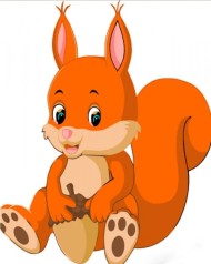 Набор для росписи по номерам Белочка с желудем Strateg размером 30х30 см (ES128)