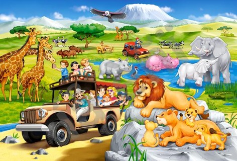 Кастор пазлы 40maxi "Сафари" 59*40 