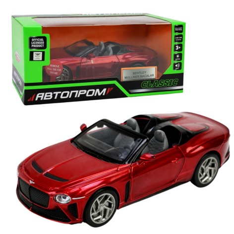МАШИНА АВТОПРОМ (68741)1:32 Bentley Bacalar (РУБИНОВА)