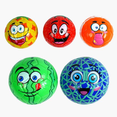 М'яч футбольний  5 видів, РОЗМІР №2, вага 100 грамів, матеріал PVC, балон гумовий, мікс видів 