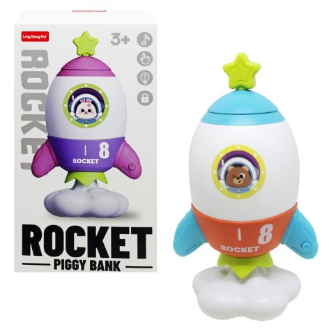 Скарбничка-сейф електрон. муз. арт. 589-30B (24шт/2) ракета короб. 16,6*16,6*28,9см