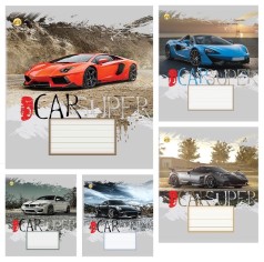 Зошит 24 л. клітинка Тверда ТЕ21301 Авто, 20 шт. в уп.