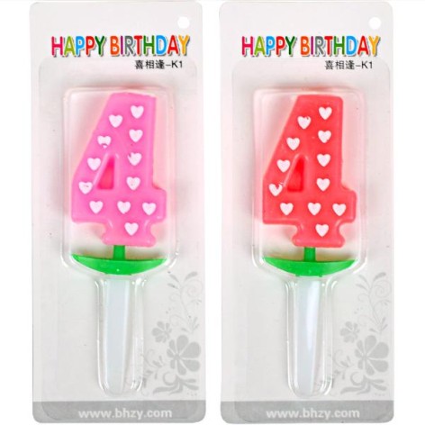 Свічка-цифра неон із серцем 