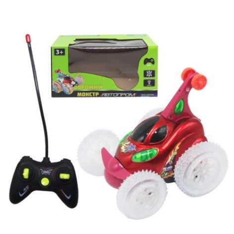 Перевертыш на радиоуправлении Дорожный монстр из серии Автопром красный пропеллер