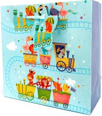 Пакет паперовий 140г/м2, матова ламінація, 16х16х7 см, GB-24118 5 шт. в уп. 