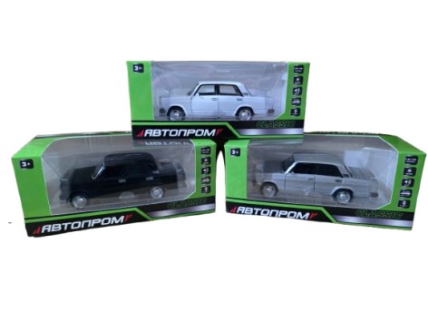 Іграшка машина мет. АВТОПРОМ 1:32-36 Lada 2107,3 кольори,батар.,світло,звук,у кор. 20*9,5*8,6см /72-2/