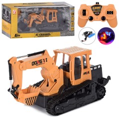 Р/У трактор, аккум, будтехніка, от28см,зв,св,USBзар,2вида,в кор-ке, 43-19-16см 