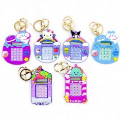 Набір Брелоки-калькулятори із грою 8,5 см 6 шт мікс