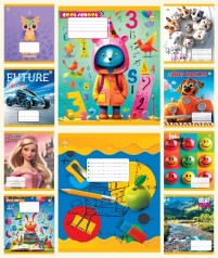 Тетрадь 12 арк.клетка Твердая ТА51101 Микс 2, 25/600, 10к. цена за 25 шт.