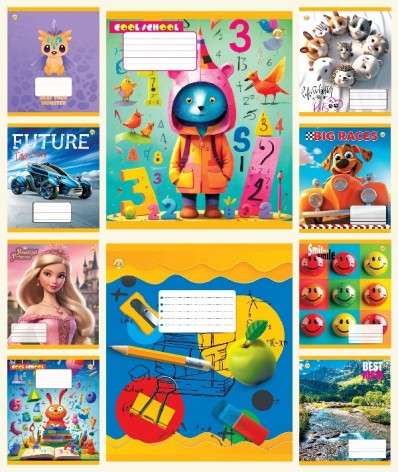 Тетрадь 12 арк.клетка Твердая ТА51101 Микс 2, 25/600, 10к. цена за 25 шт.