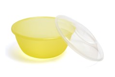 Миска салатная с делениями прозрачная 3л с крышкой