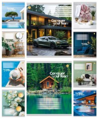 Зошит Тетрада 60 аркушів клітинка тверда обкладинка (51608)