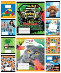 Тетрадь 12 л.клетка Твердая ТЕ31106 Микс 2, 25 шт. в уп. /600/, 10к.