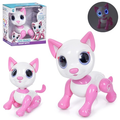 Тварина кошка,интерактивная,ходит,звук,свет,на бат-ц,в кор-це 2-23-11см 