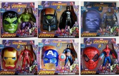 Игровой набор Avengers 6 видов, герой + маска героя в комплекте, в коробке