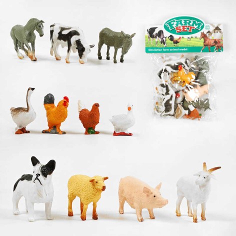 Набір тварин розмір 4-5 см, в п/е 