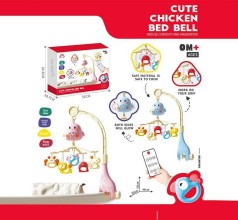 Карусель музична 2 кольори, на радіокеруванні, підсвічування, мелодії, музика, звуки, таймер, 5 підвісок-брязкалець, пульт, в кор. /36/