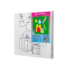 Детская раскраска на холсте Подарочки (25x25) (КА-035)