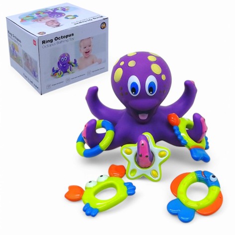 Игрушка для ванны "Осьминог", с кольцами