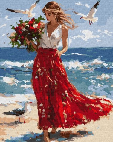 Картина за номерами - "Хвилі свободи" ©art_selena_ua, 40х50см