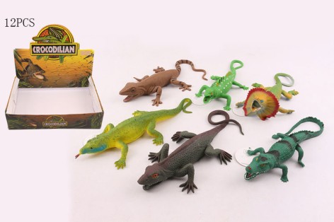 Фігурки гумові земноводні, наповнювач-кульки 12 шт. в коробці