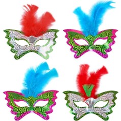 Маска 3D голограмма з пір'ям, 10 шт.