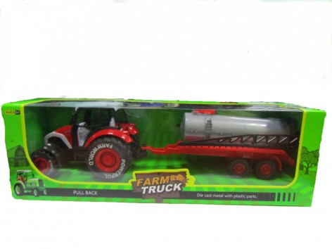 Трактор игрушечный металлический инерционный 36,5*9,5*11,5 см.