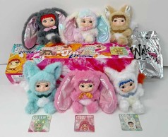 М`яка іграшка, сюрприз, картка, м’яке хутро, гумове личко, в кор. /24/144/6шт в кор.