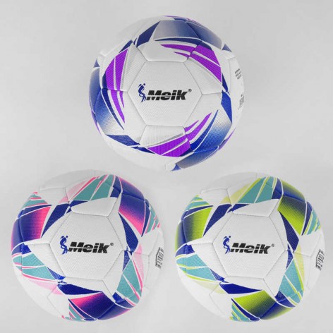 Футбольный мяч 3 вида, вес 400 грамм, материал PU, баллон резиновый