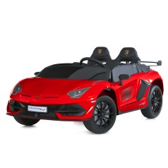 Машина M 6026EBLR-3(24V) (1шт) 2,4G р/к, 2*12V9AH, 4*45W, MP3, USB, TF, BLUETOOTH, EVA, шкіра, музика, світло, червоний
